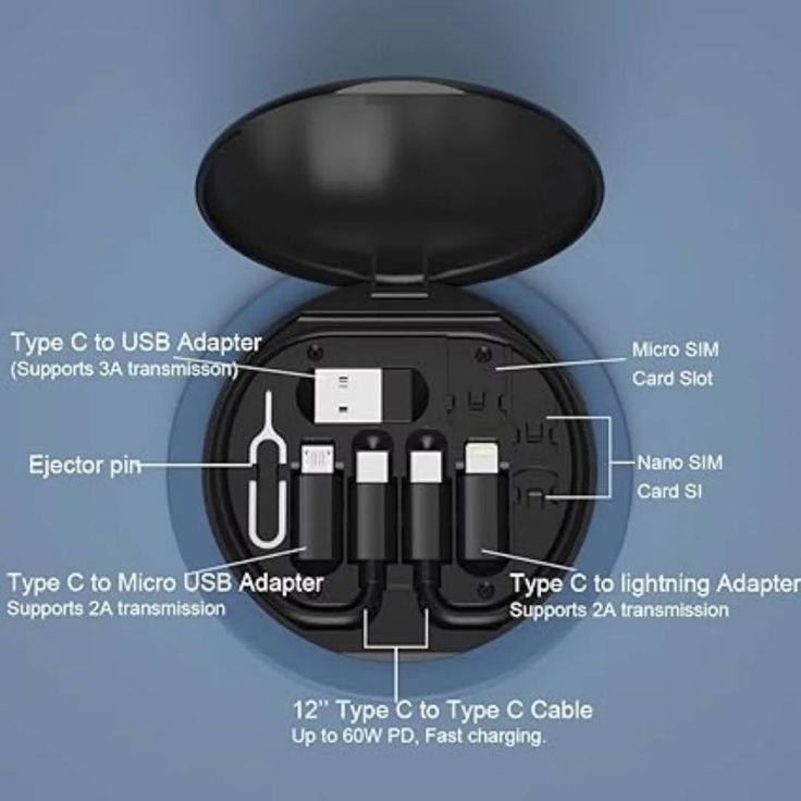 5 In 1 Multifunctional Data Cable Set