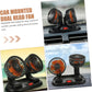 12v Car Dashboard cooling fan, dual head fan 360 degree rotation Fan for Cars